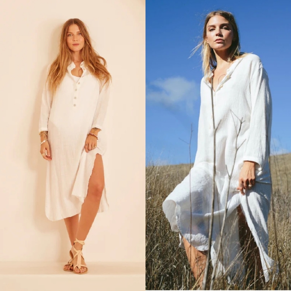 Natalie Martin Stella Dress Cream Off White XS